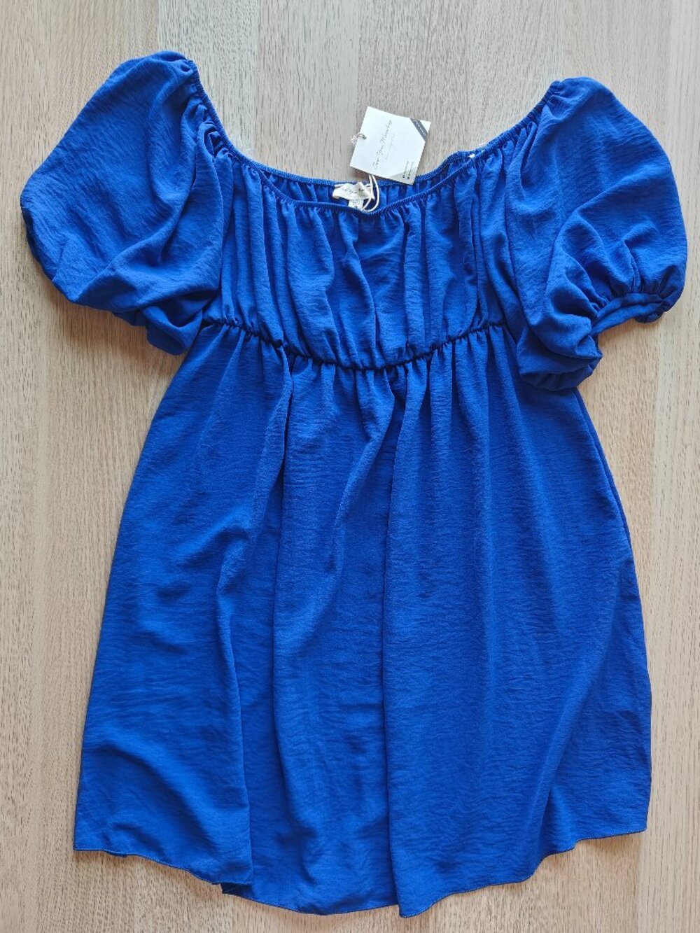 WOMEN'S OFF SHOULDER MINI DRESS BY SEE YOU MONDAY (SIZE MEDIUM)